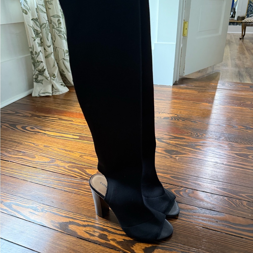 Elegant Black Women's Heeled Mules